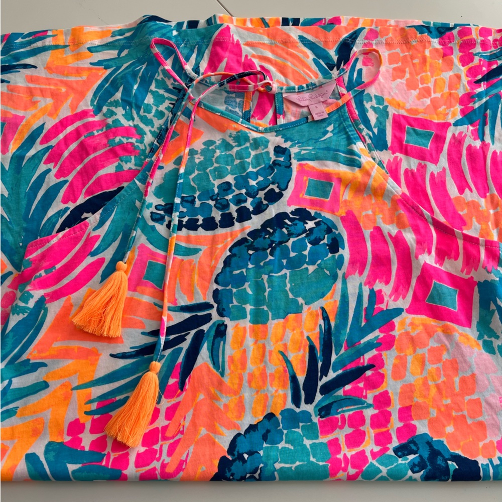 Lilly Pulitzer Cotton Halter Dress. Size S.